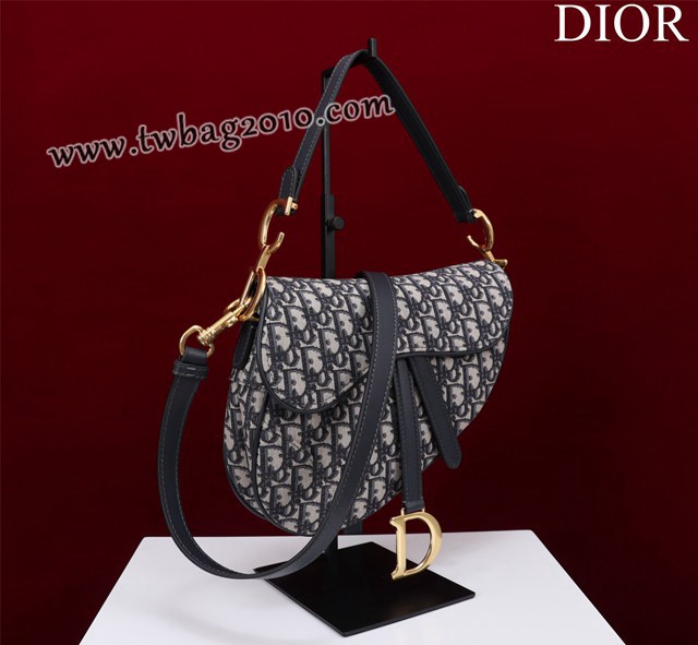 Dior专柜新款迪奥高仿原单长肩带大小号牛皮马鞍包手拎斜挎包 djfk1775